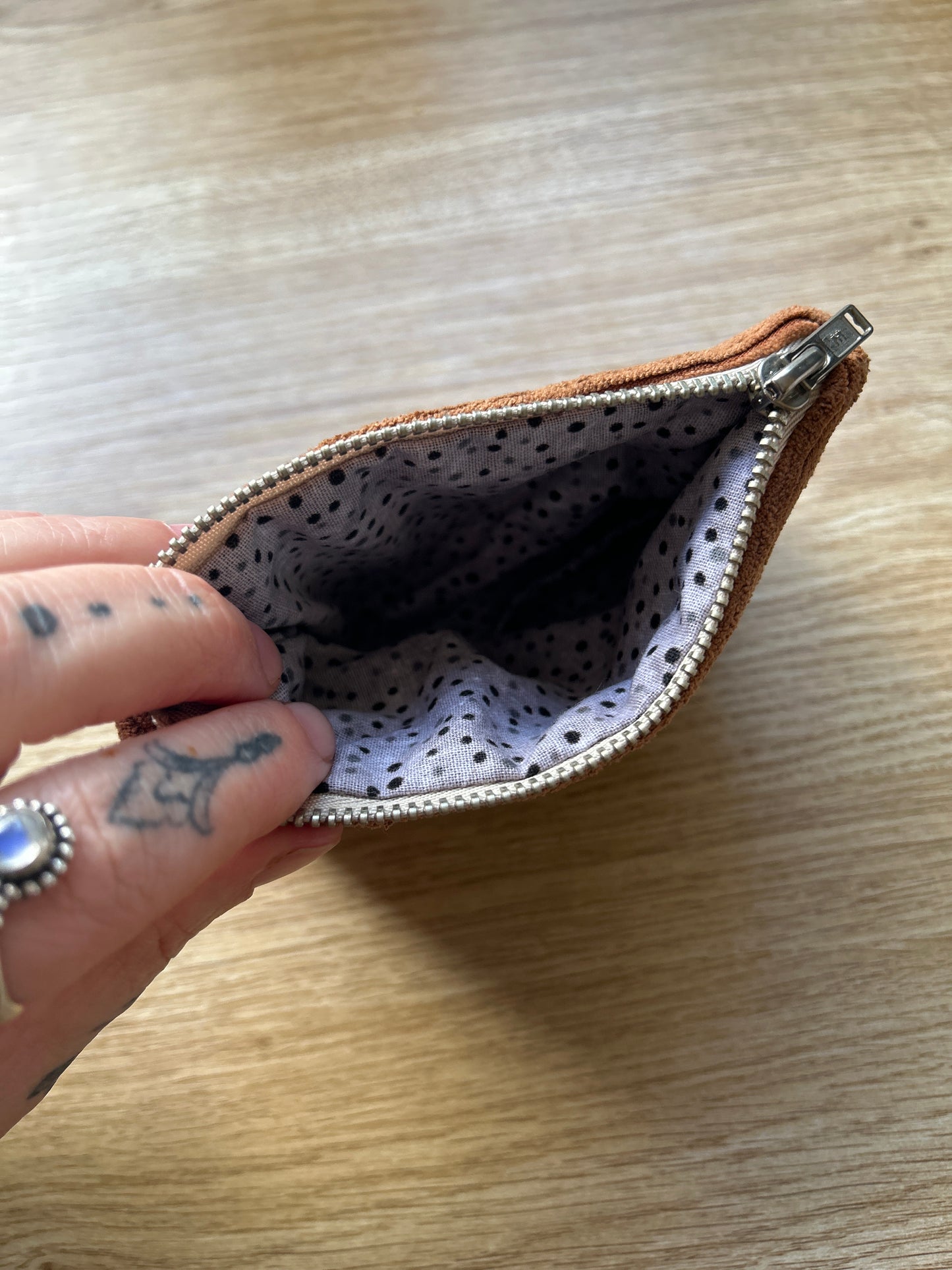 Mini Zipper Pouch - Bark