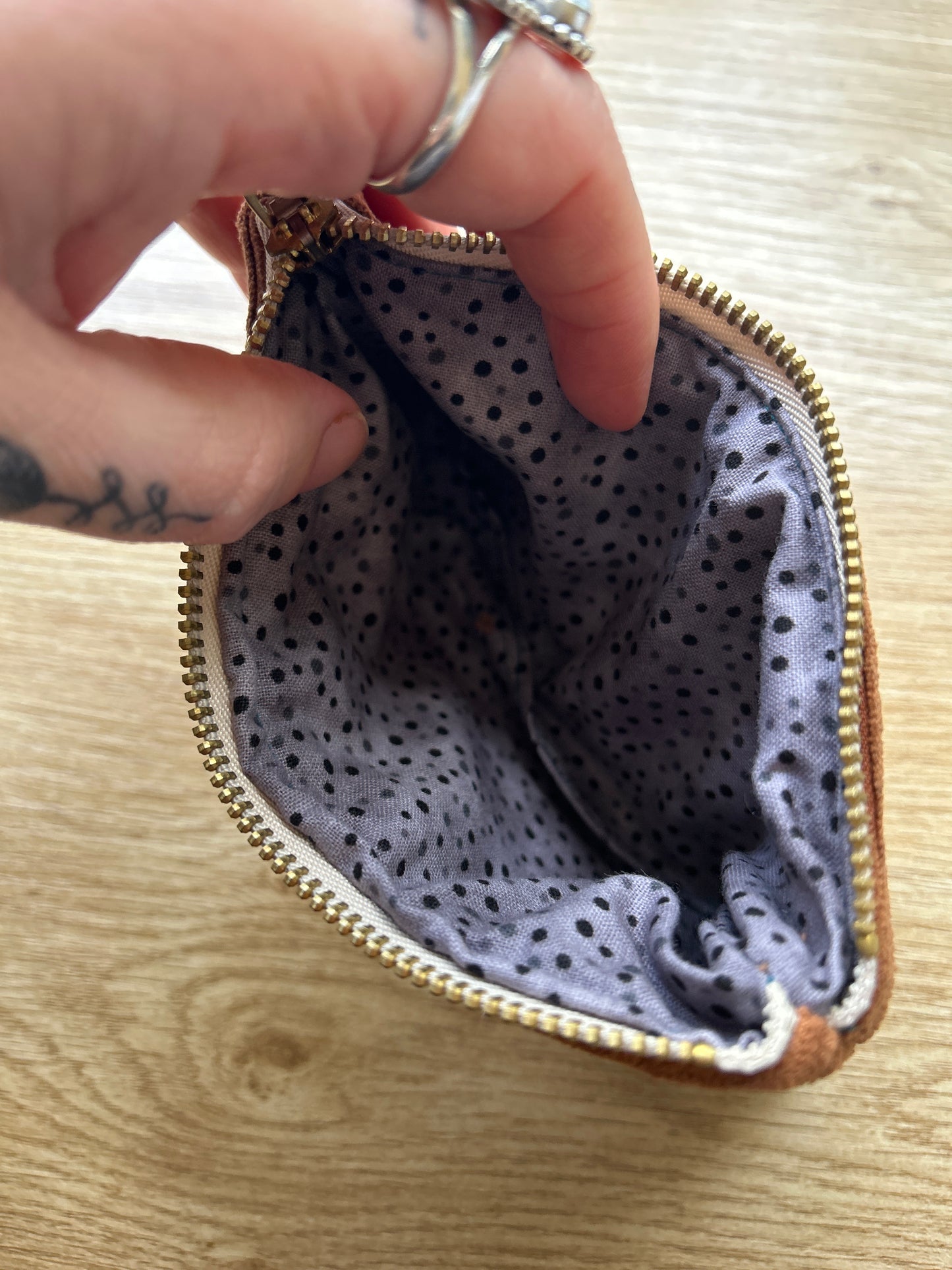 Zipper Pouch - 6inch - BARK