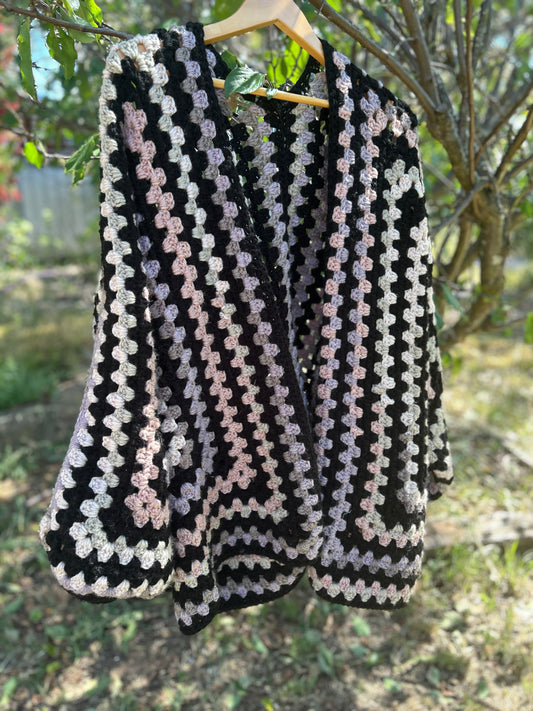 Hexagon Cardi — Mauve • Rose • Stone • Black