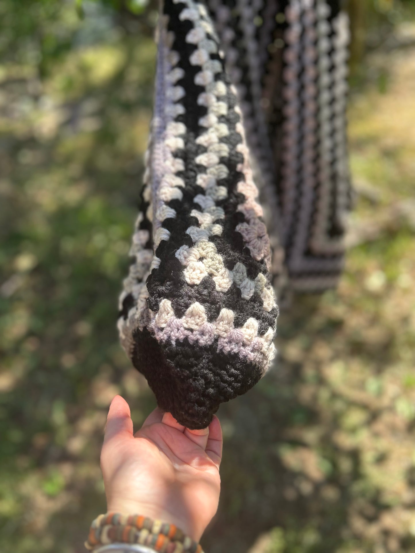 Hexagon Cardi — Mauve • Rose • Stone • Black